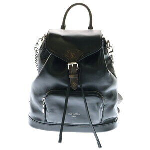 Louis Vuitton Monogram Montsouris Vibe Backpack Brown Black Leather